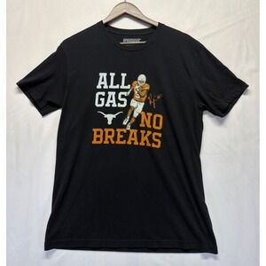 Texas Longhorns T Shirt Mens Medium Black BreakingT Football NCAA Logo